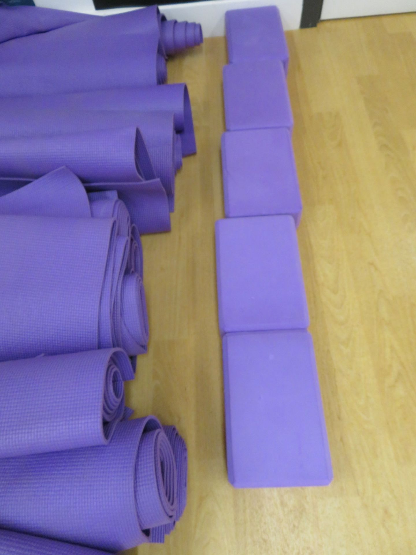 14x Gym/Studio Exercise Mats & 5x Foam Block. - Image 4 of 5