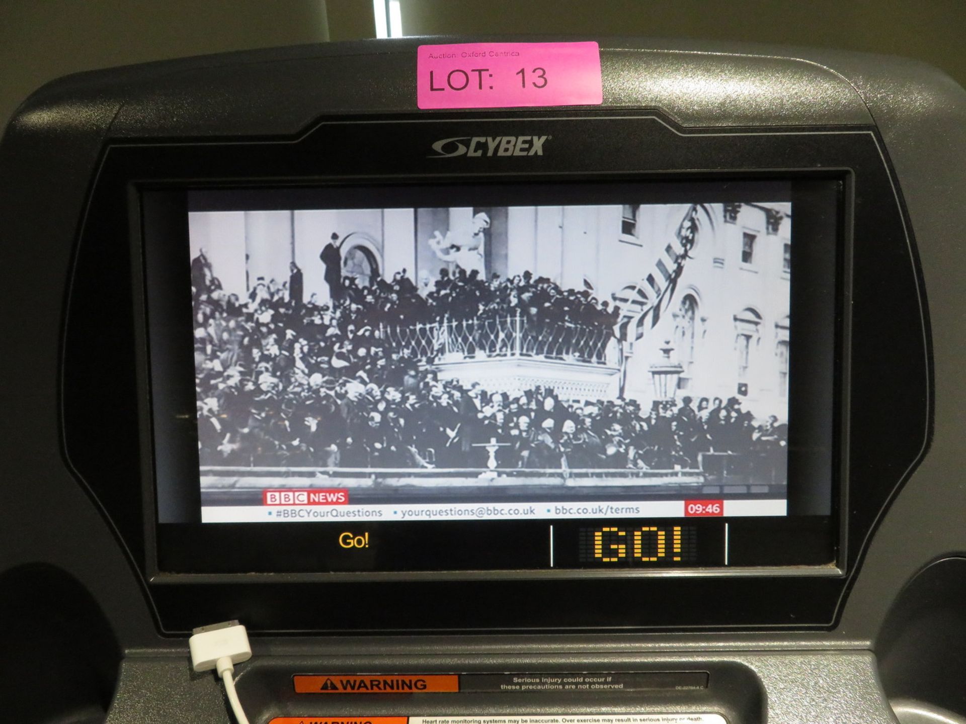 Cybex Treadmill Model: 625T, Working Condition With TV Display Monitor. - Image 7 of 8