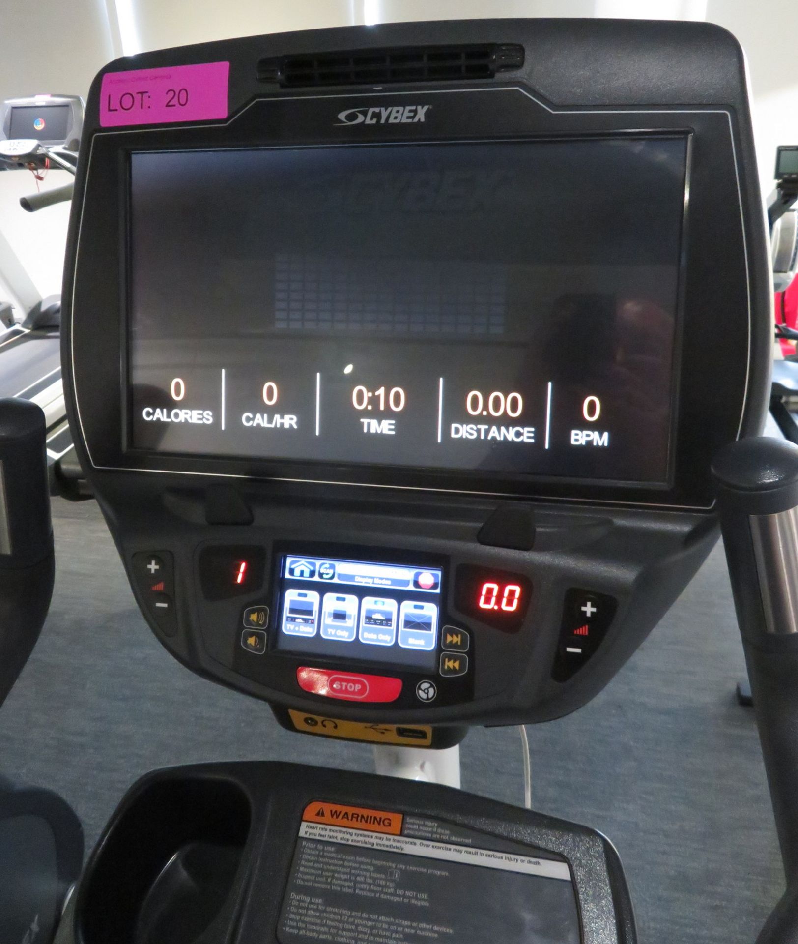 Cybex Upright Bike Model:770C, Working Condition With TV Display Monitor. - Image 6 of 6