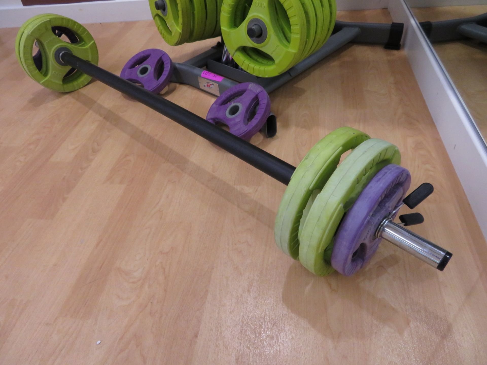 Physical Studio Weight Set Complete With Padded Bar. See Description For Contents. - Image 3 of 6