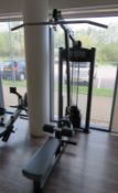 GymGear Elite Series Latt Pulldown/Vertical Row complete with attachments. 125kg weight stacks.