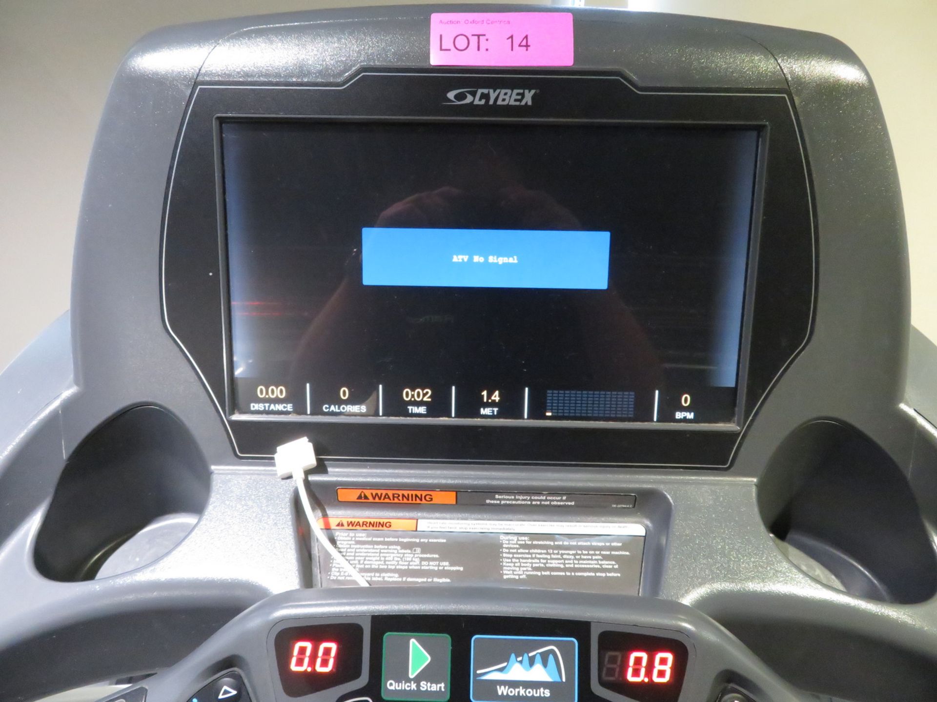 Cybex Treadmill Model: 625T, Working Condition With TV Display Monitor. - Image 7 of 9