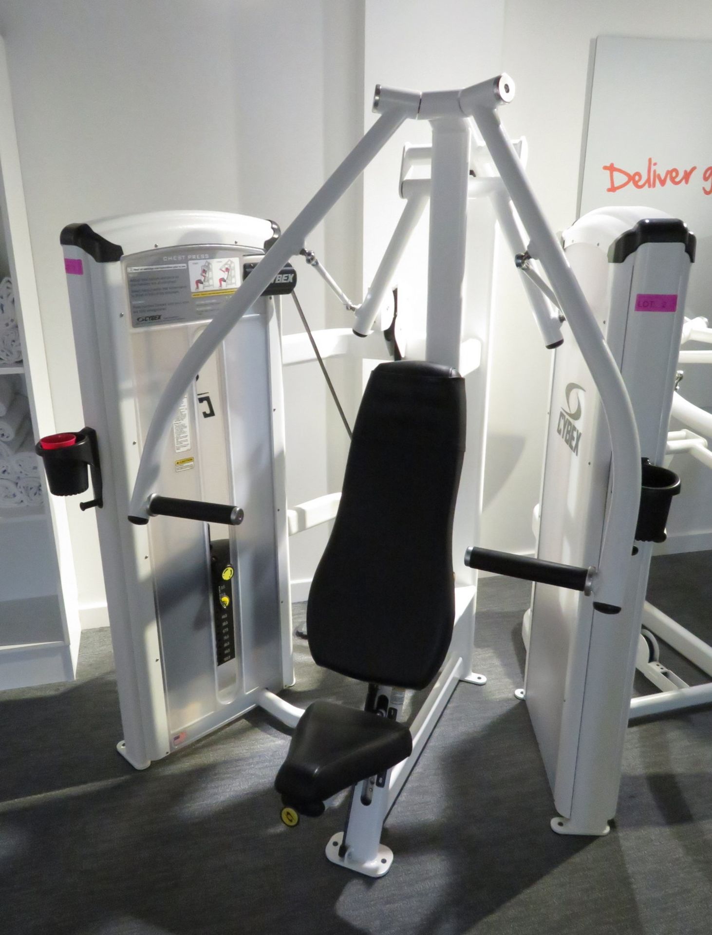 Cybex Chest Press Model: 12001. 103.5kg Weight Stack. Dimensions: 140x135x195cm (LxDxH)