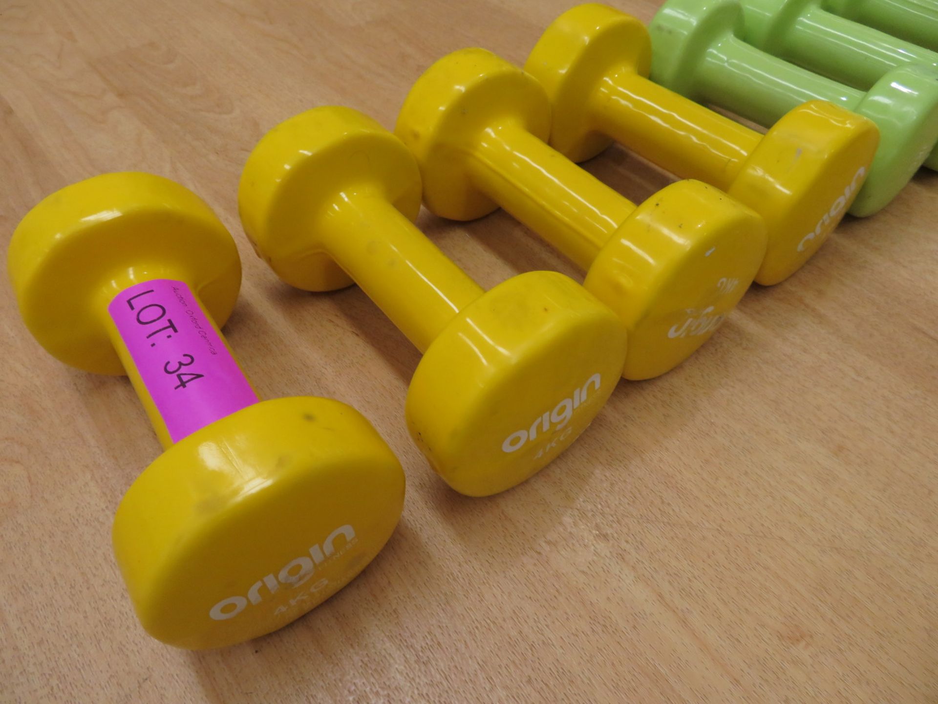 Origin 16 Piece Studio Dumbbell Set. Dumbbells Included: 6x 1kg, 2x 2kg, 4x 3kg & 4x 4kg. - Image 3 of 4