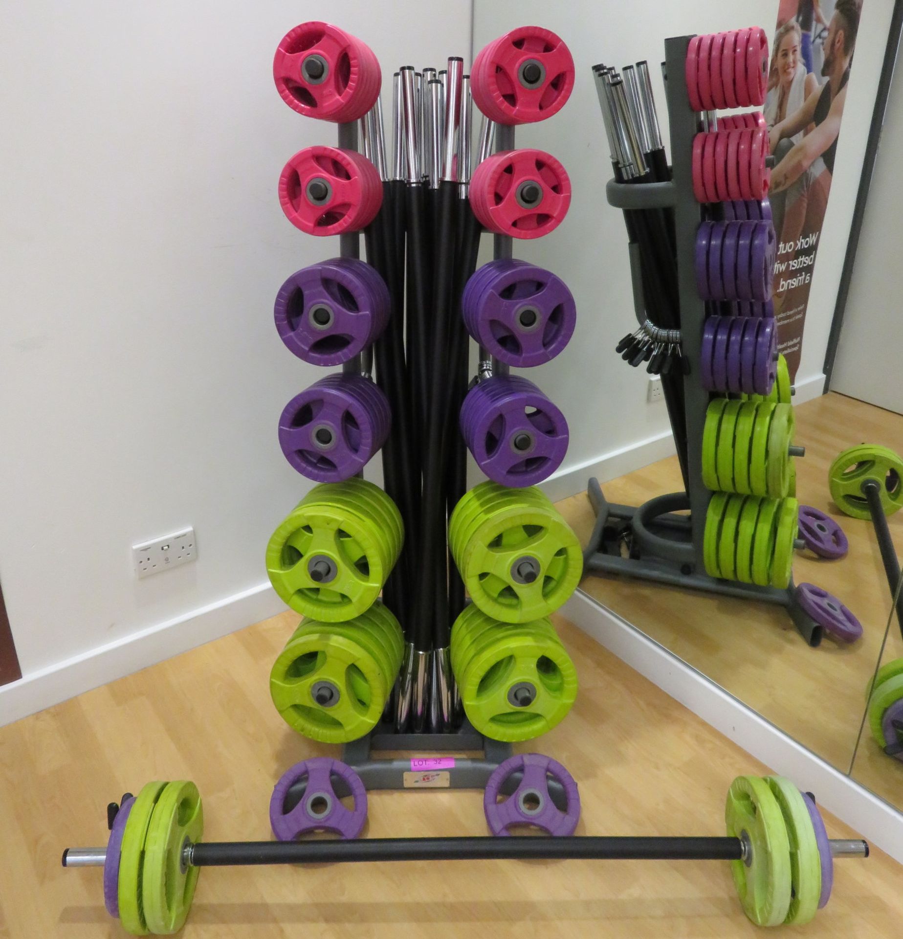 Physical Studio Weight Set Complete With Padded Bar. See Description For Contents.