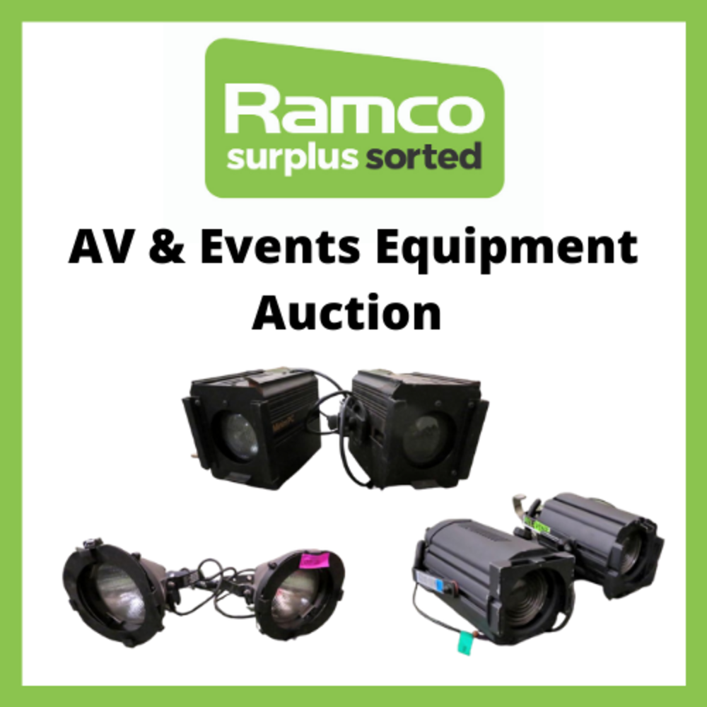 Professional AV & Events Equipment Auction (no public collection due to COVID-19 - shipping is available by pallet or parcel delivery)