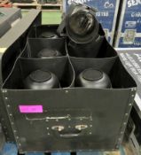 6x Vision Par 56 Long Nose Cans Missing Filters in Plastic Storage Box.