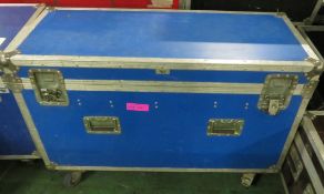 Large Blue 6 Compartment Flight Case L1180xW500xH790mm.