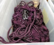 Box of Burgundy Tassels & Tie Backs.