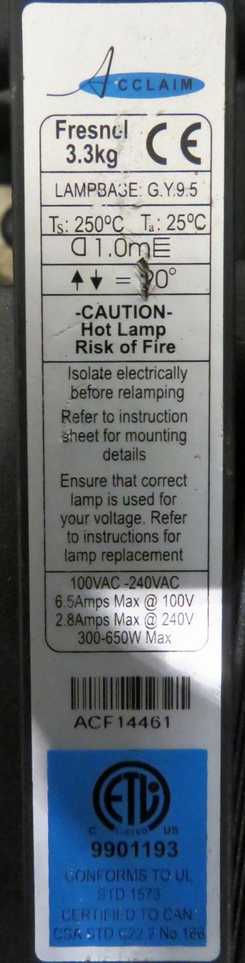 ETC Acclaim 24-44 Zoom Spot Lights x2. - Image 3 of 4