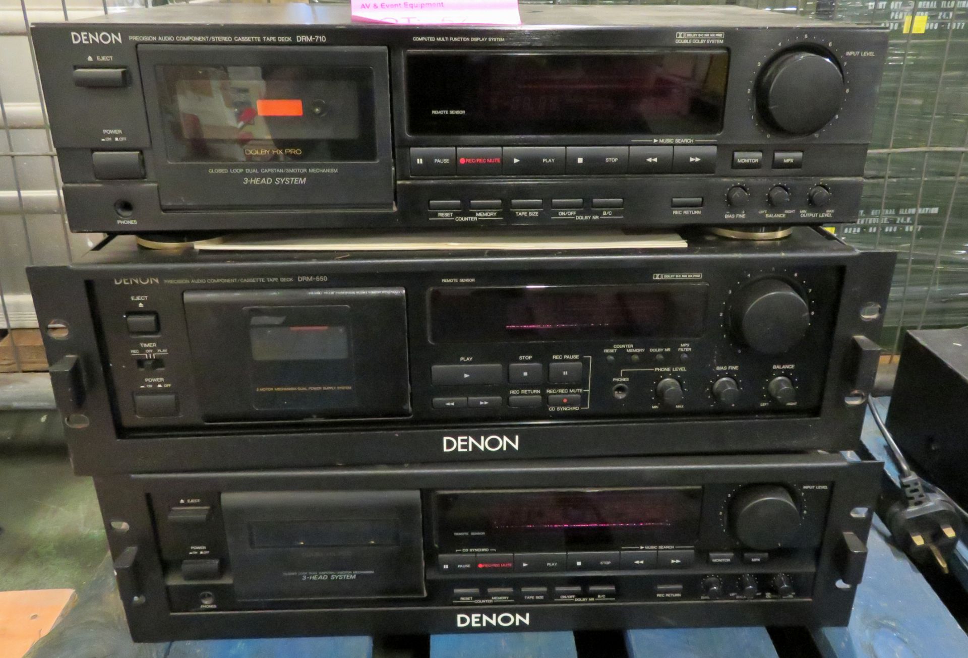 Dolby Denon Cassette Deck DRM-710 & DRM-550 Single Phase.