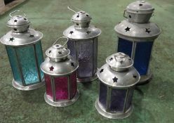 Box of Moroccan Style Lanterns.