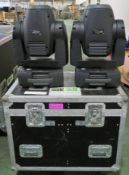 2x Mac 250 Entour in Wheeled Flight case - Case L790xW580xH740mm.