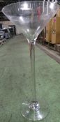 4x Large Martini Glass H600xW280xW150mm Deep Bowl.