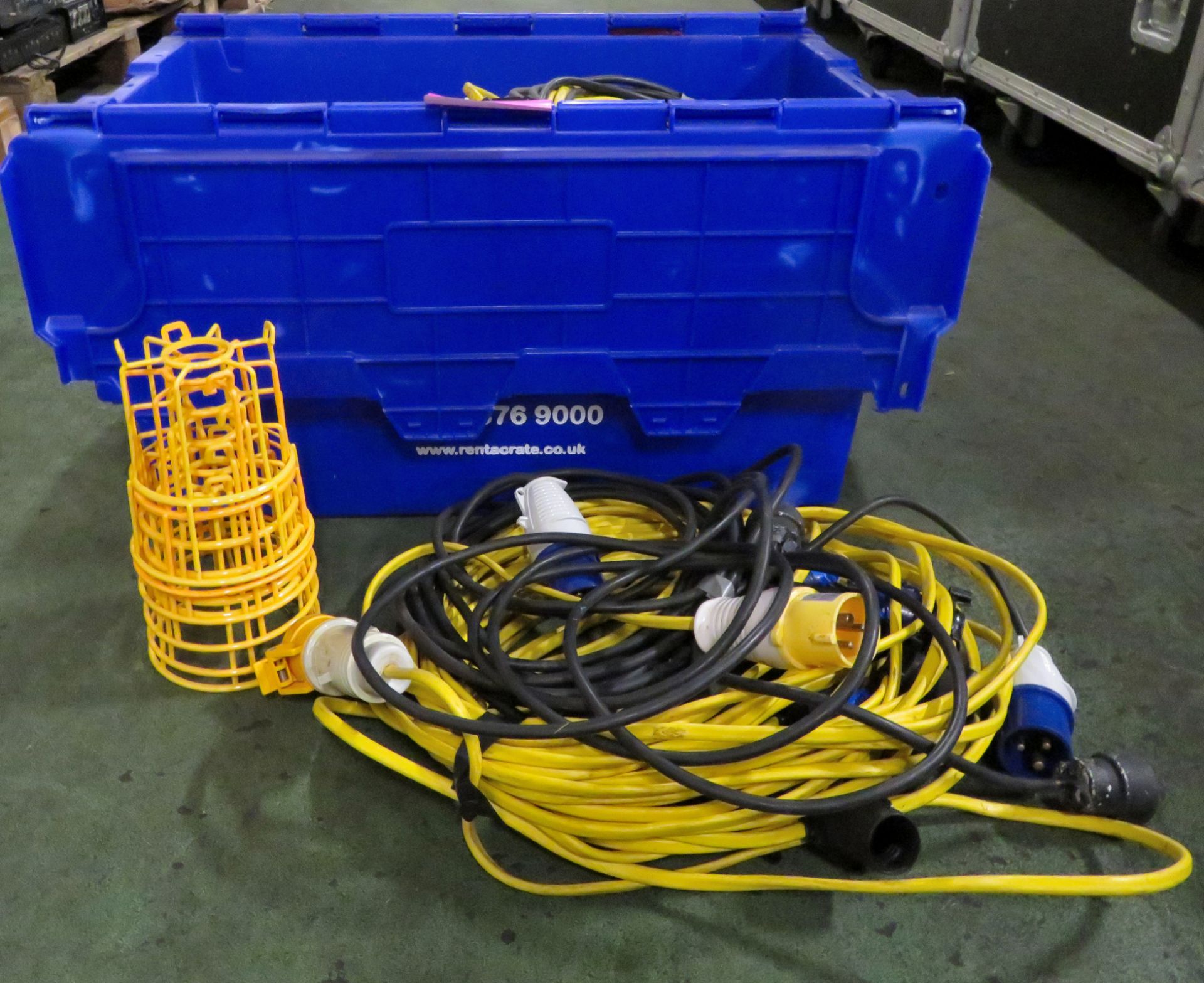 Blue Crate Containing 110V Festoon Cable. - Image 2 of 2