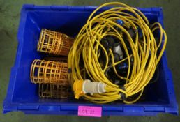 Blue Crate Containing 110V Festoon Cable.