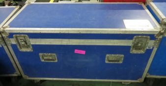 Large Blue Flight Case on Wheels L126xW159x740mm.