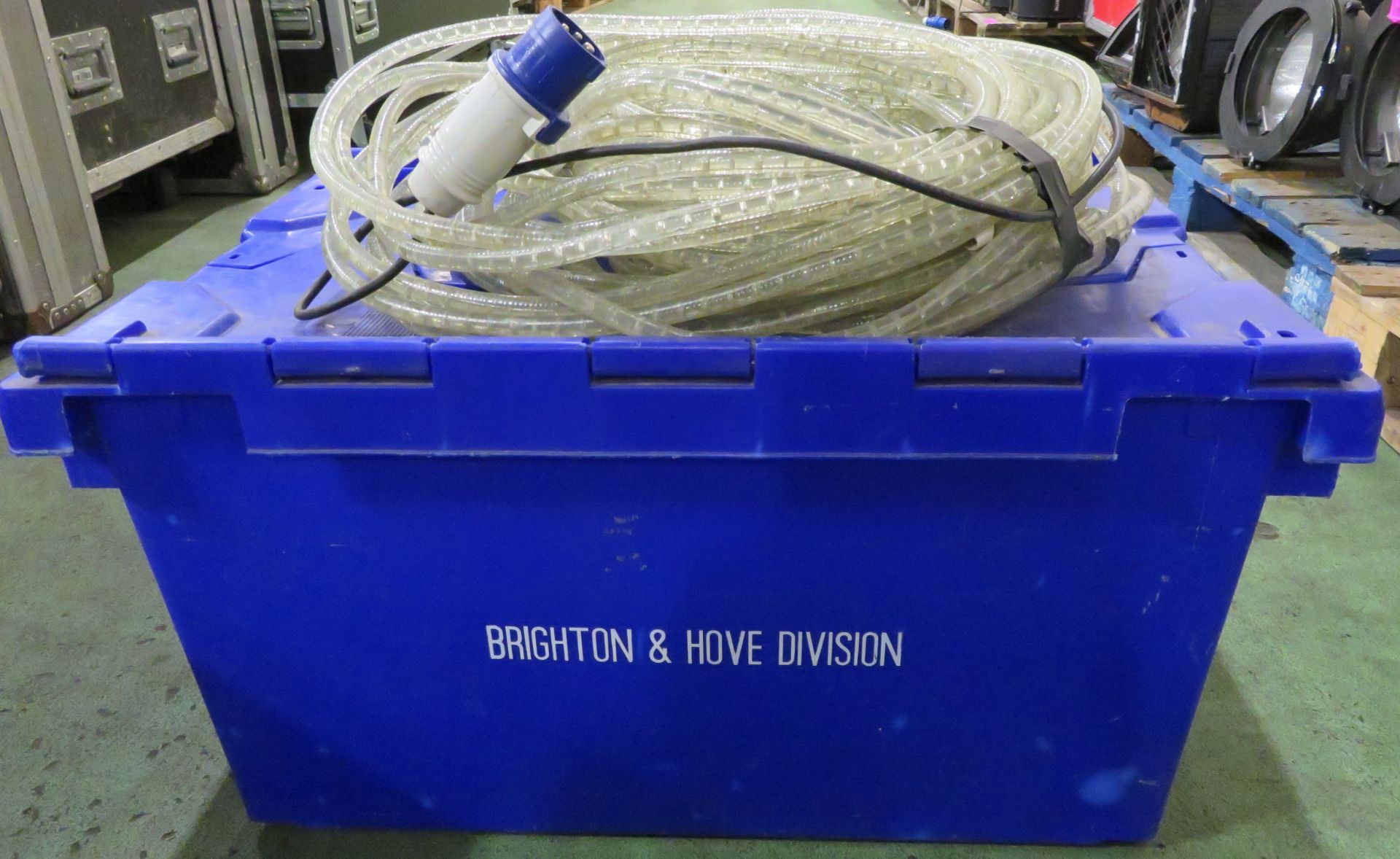 Blue Crate Containing Rope Light. - Image 3 of 3