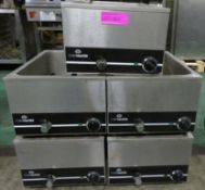 5x Chef Master MD heater baths