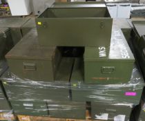 15x Metal Storage Containers L640 x W390 x H260mm