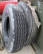 2x Michelin XZA 8.25R16 tyres