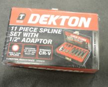Dekton 11 piece Hex set 1/2 inch adaptor