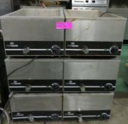 6x Chef Master MD heater baths