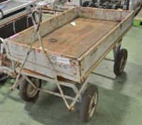 Flafbed Wooden Trolley L 1380 X W 770 X H 1060 mm