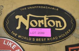 Norton cast sign