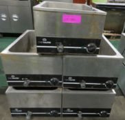 5x Chef Master MD heater baths