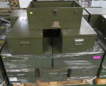 15x Metal Storage Containers L640 x W390 x H260mm