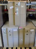 3x 2 Drawer Key Lock Bar Filing Cabinet L 470 x W 660 X H 710mm