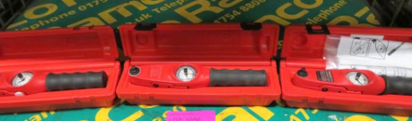 3x Torqueleader Dial Measuring Torque Wrenches + Case