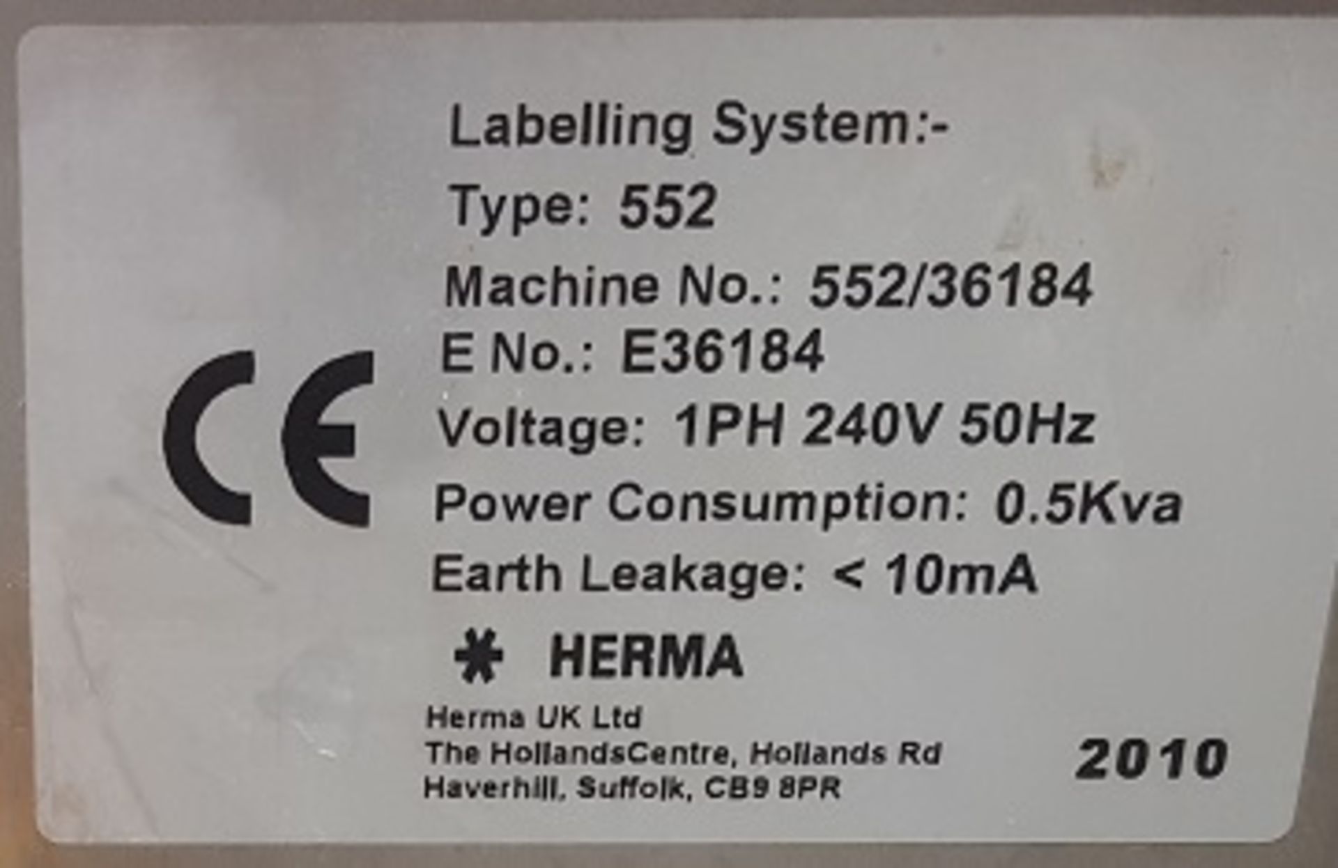 HERMA labelling machine - Image 6 of 11