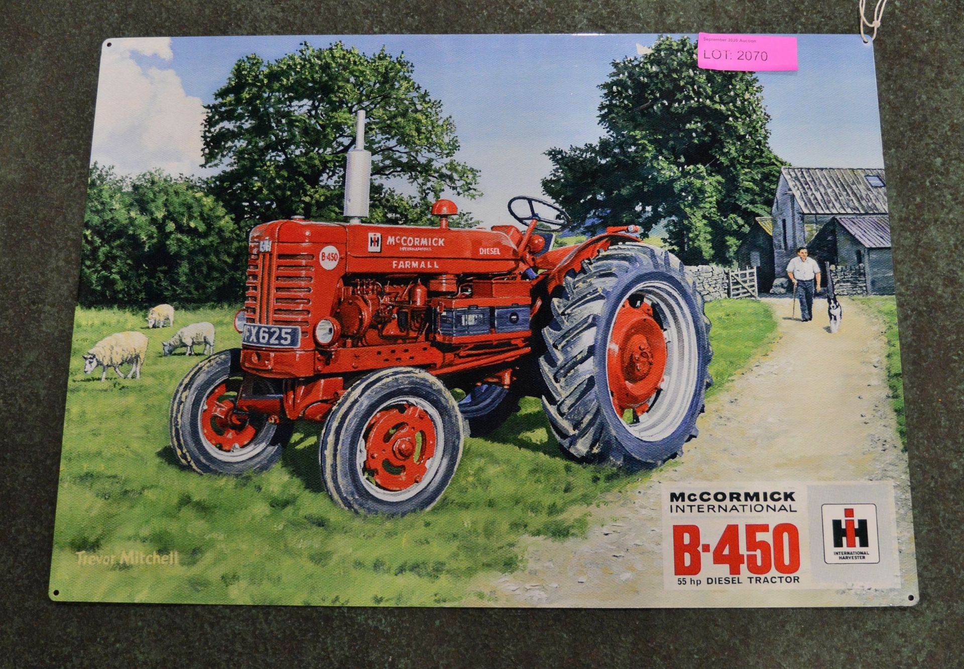 McCorkmick International B-450 55hp Diesel Tractor Large tin sign