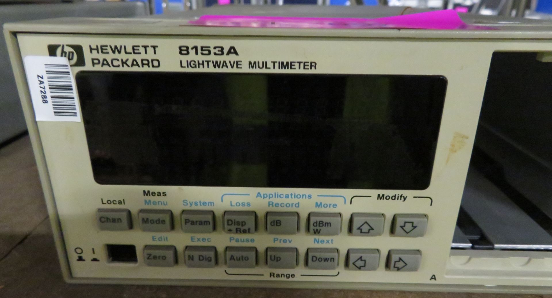 HP 8153A Lightwave mulitmeter - missing plug in module - Image 2 of 3