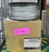 3x 80M x 5mm High tensile steel cable