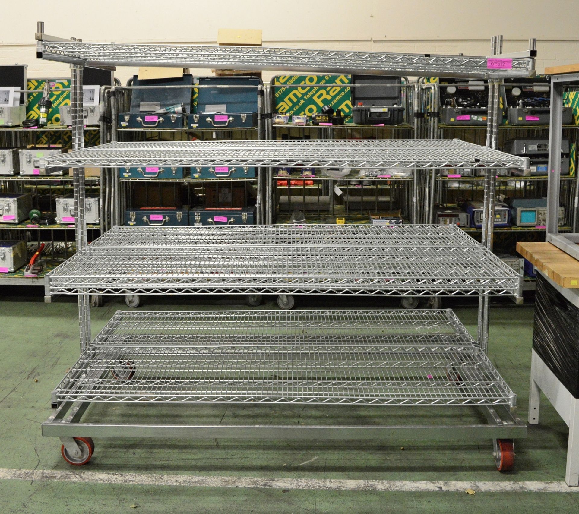 Catering Double Wire Racking Mobile L1900 x W1230 x H1760mm