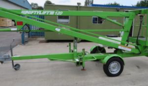 Niftylift 120 trailer mounted cherry picker