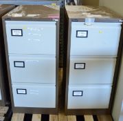 2x 3 Drawer Filing Cabinet L X 470 W x 620 H X 1020 mm