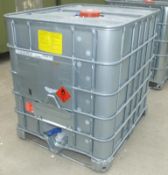 1x Schutz SX EX metal clad and frame IBC 1000LTR plastic container. Clean internals. Previ