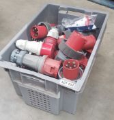 Crate of 3 phase cee form plugs and sockets