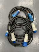 3 x 63A Single Phase H07 Cables (9.5m x 2, 8.5m x 1) (84)