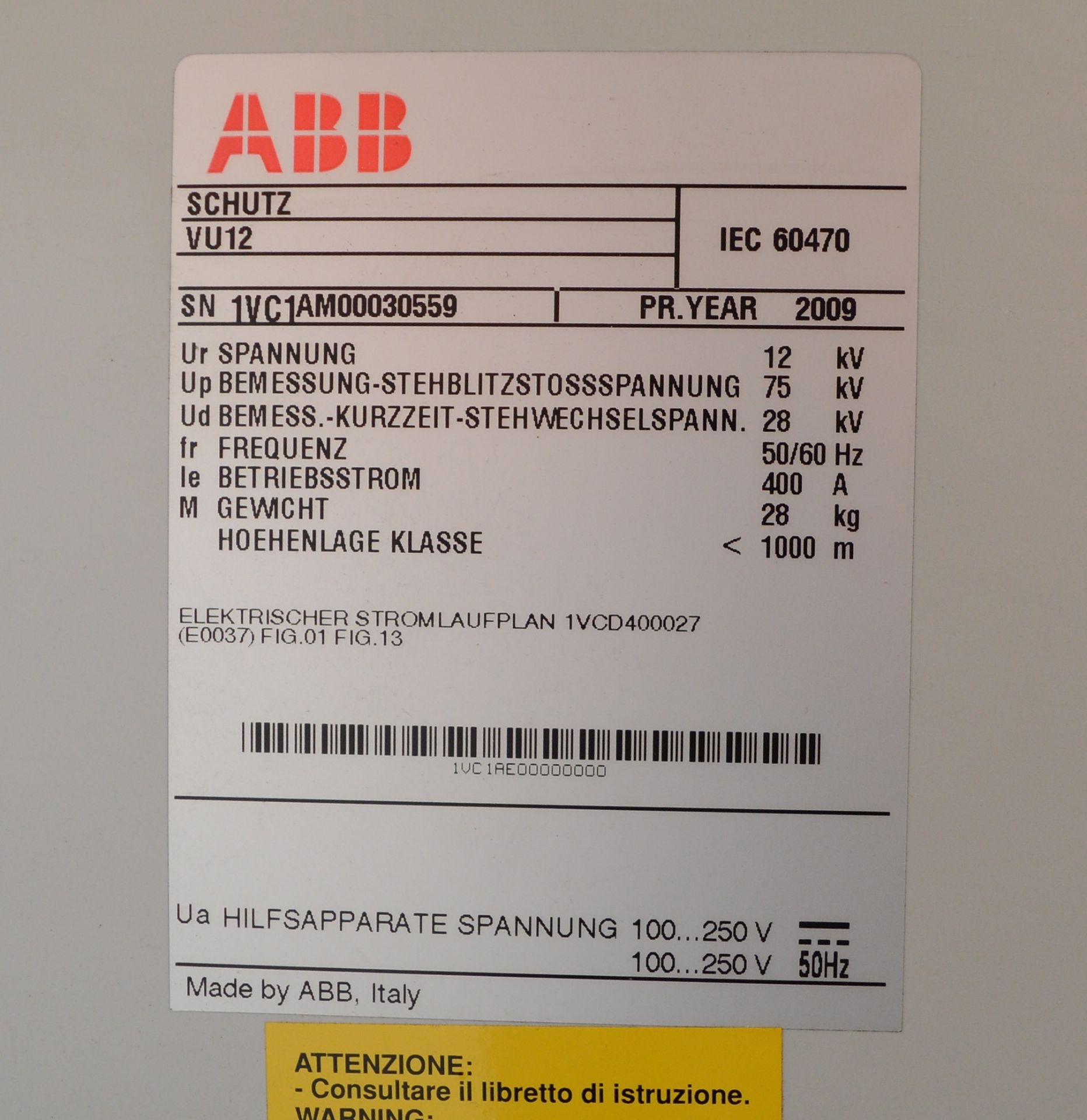 ABB Heavy Duty High Voltage Contactor. - Image 2 of 6