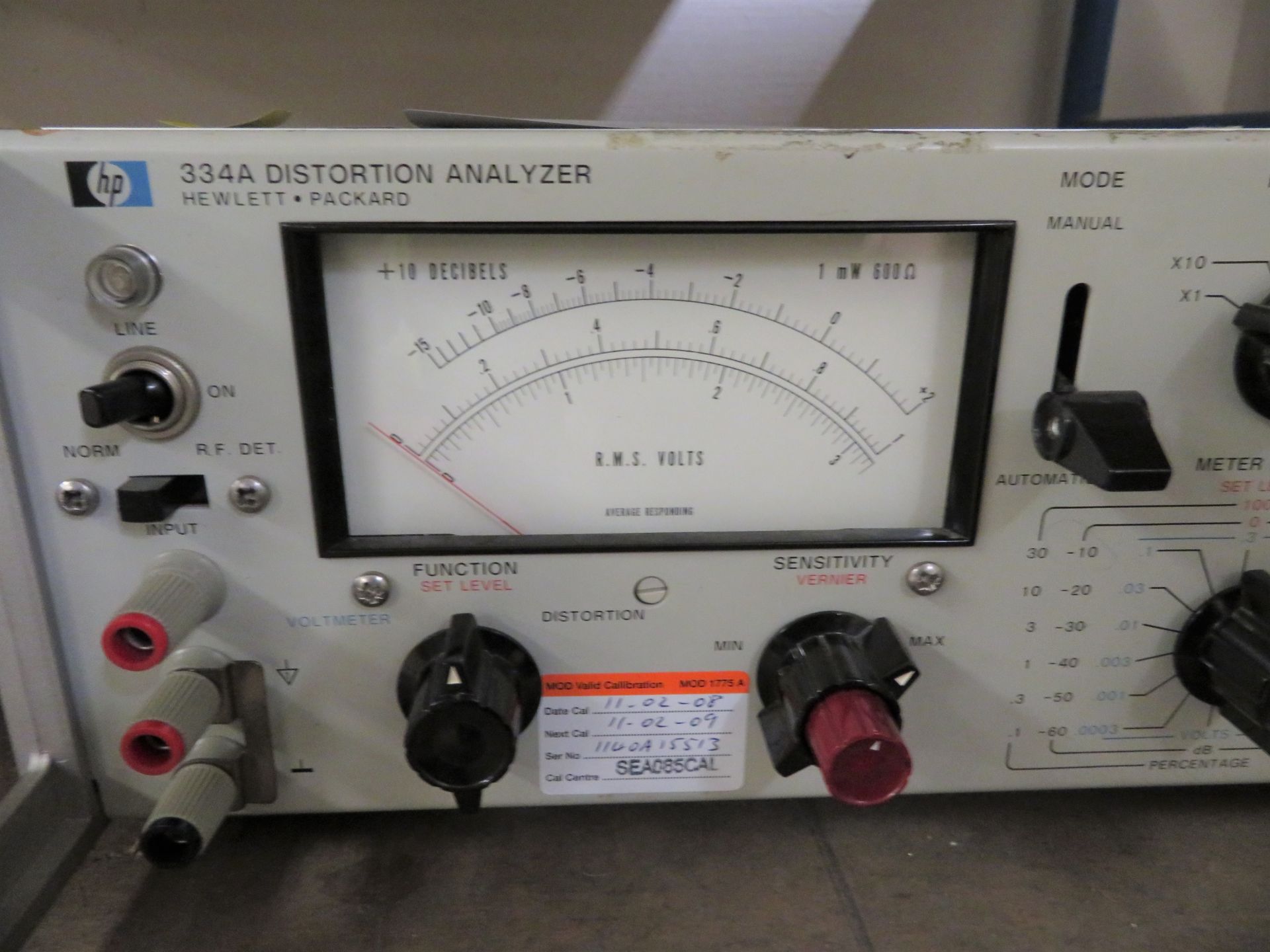 HP 334A Distortion Analyzer. - Image 3 of 4