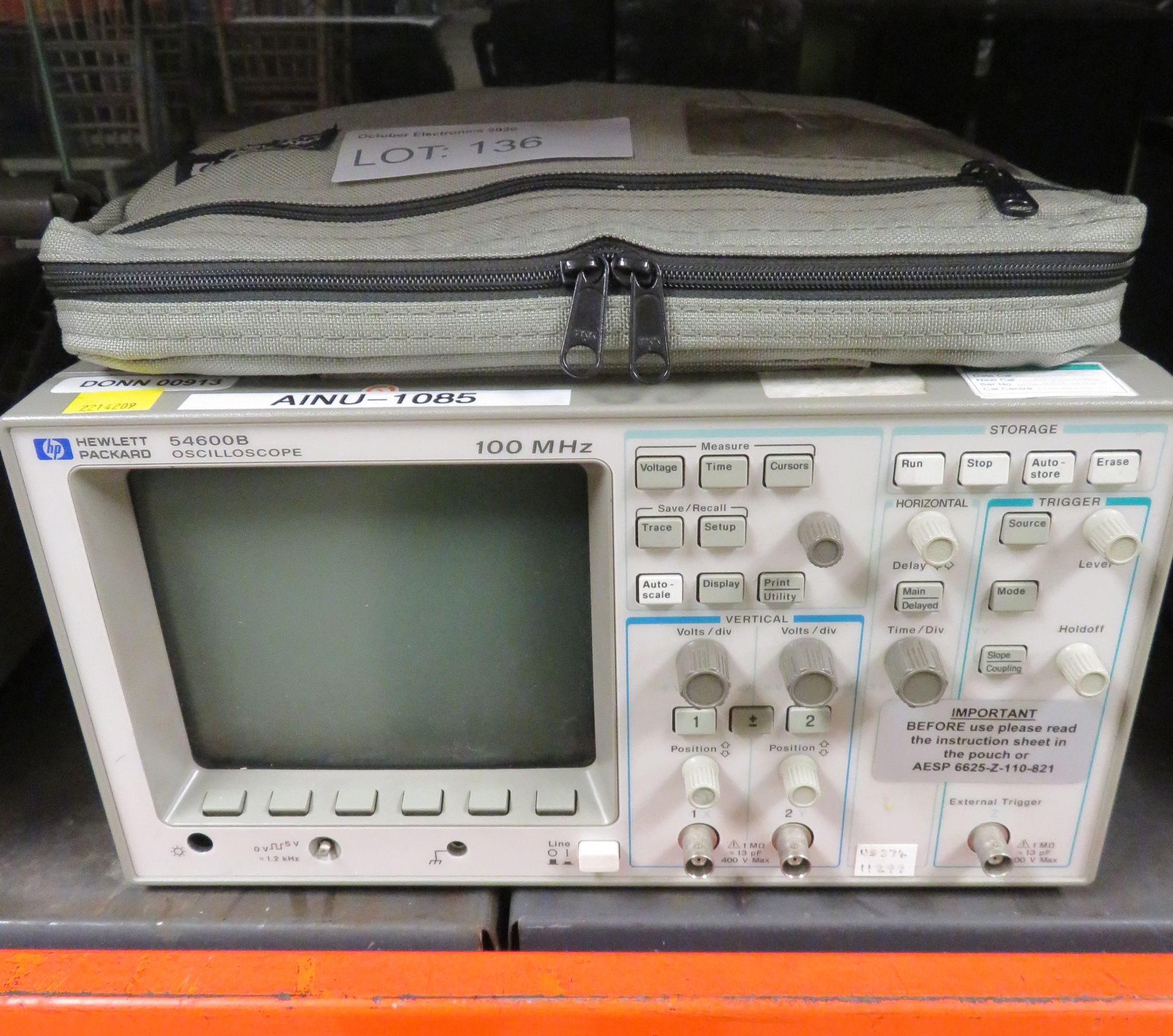 HP 54600B Oscilloscope 100Mhz.