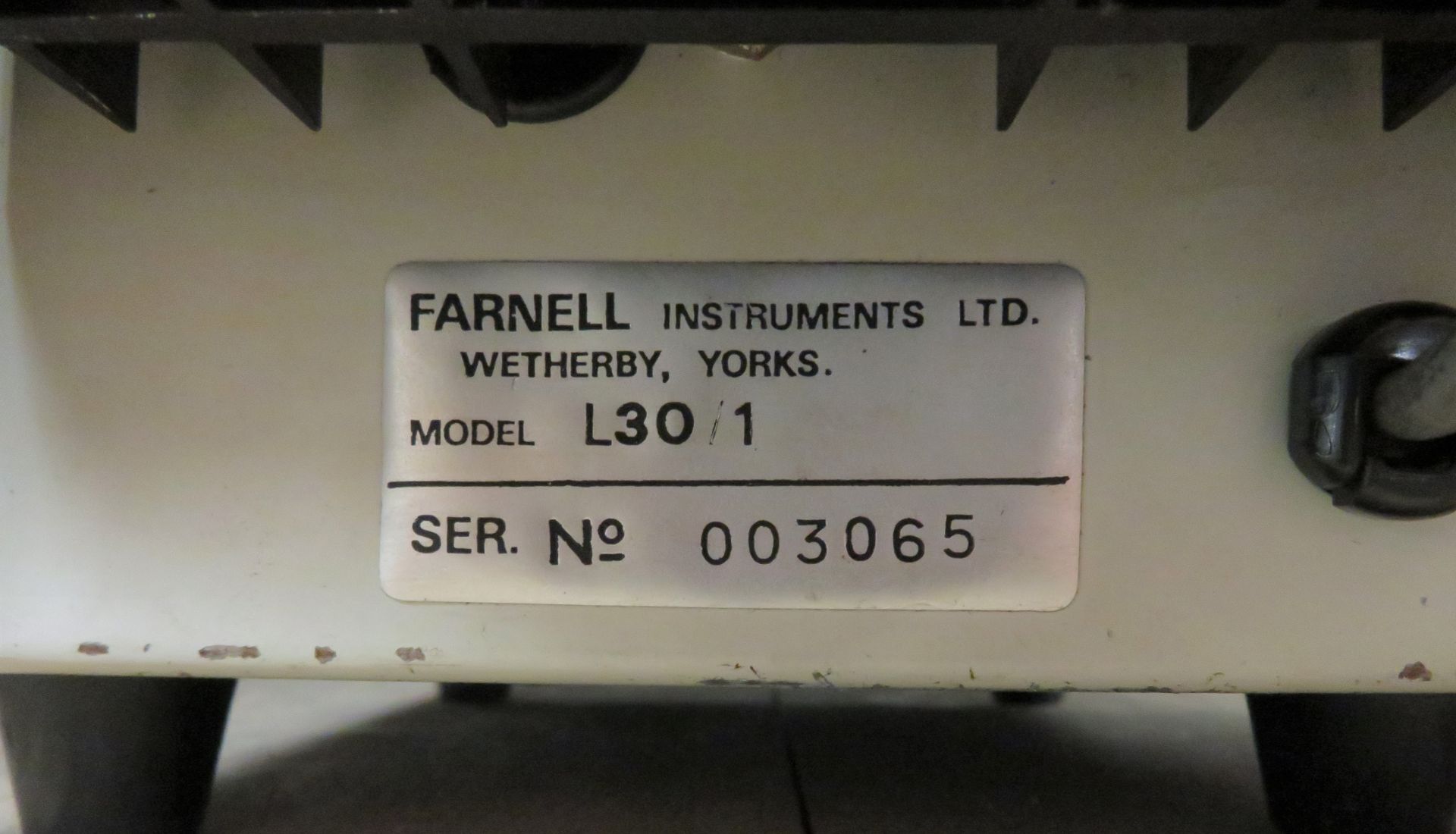 Farnell Instruments Ltd Stabilised Power Supply 30V. - Image 3 of 3