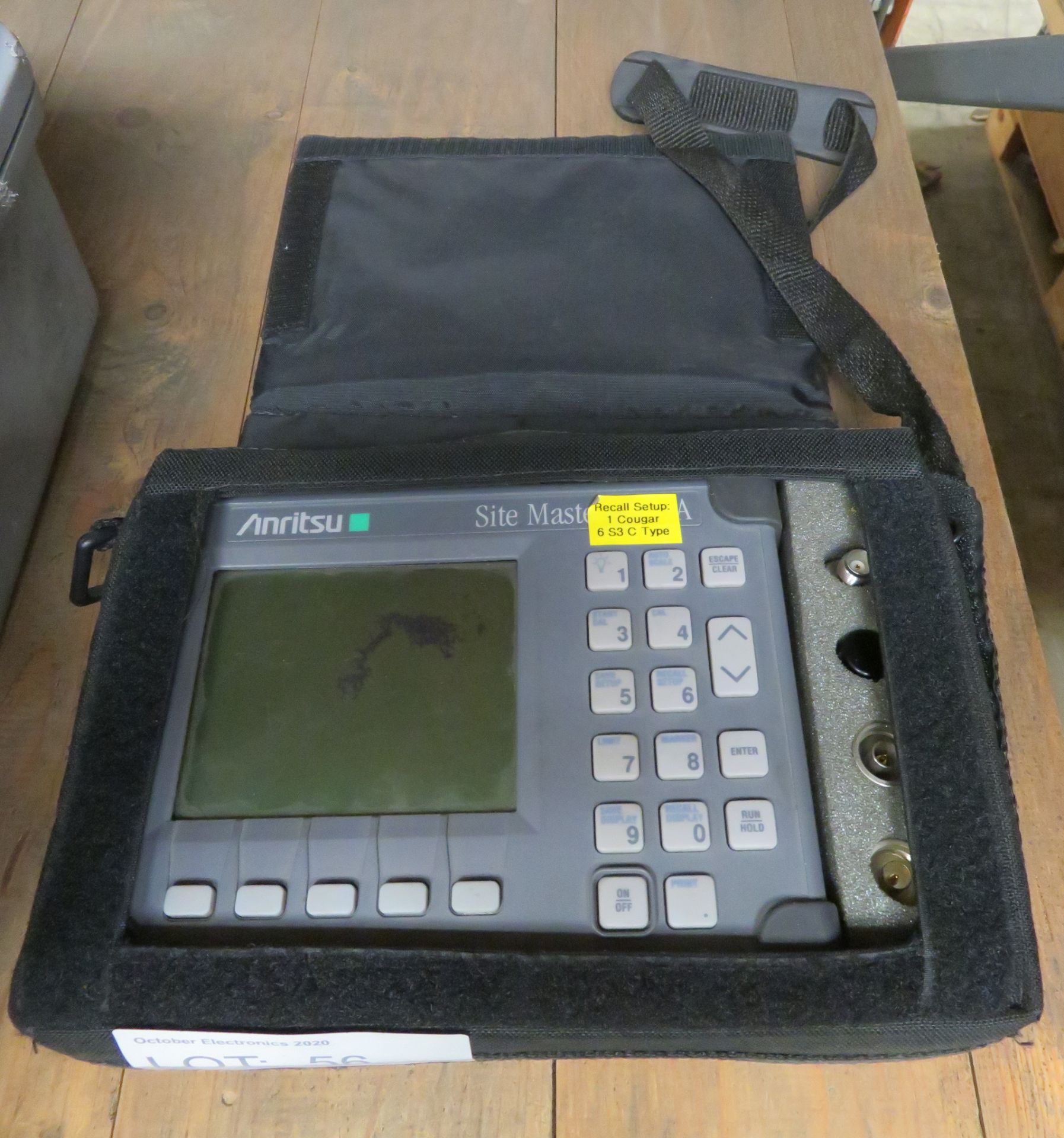 Anritsu Site Master S331A Analyser, Marks on Monitor.