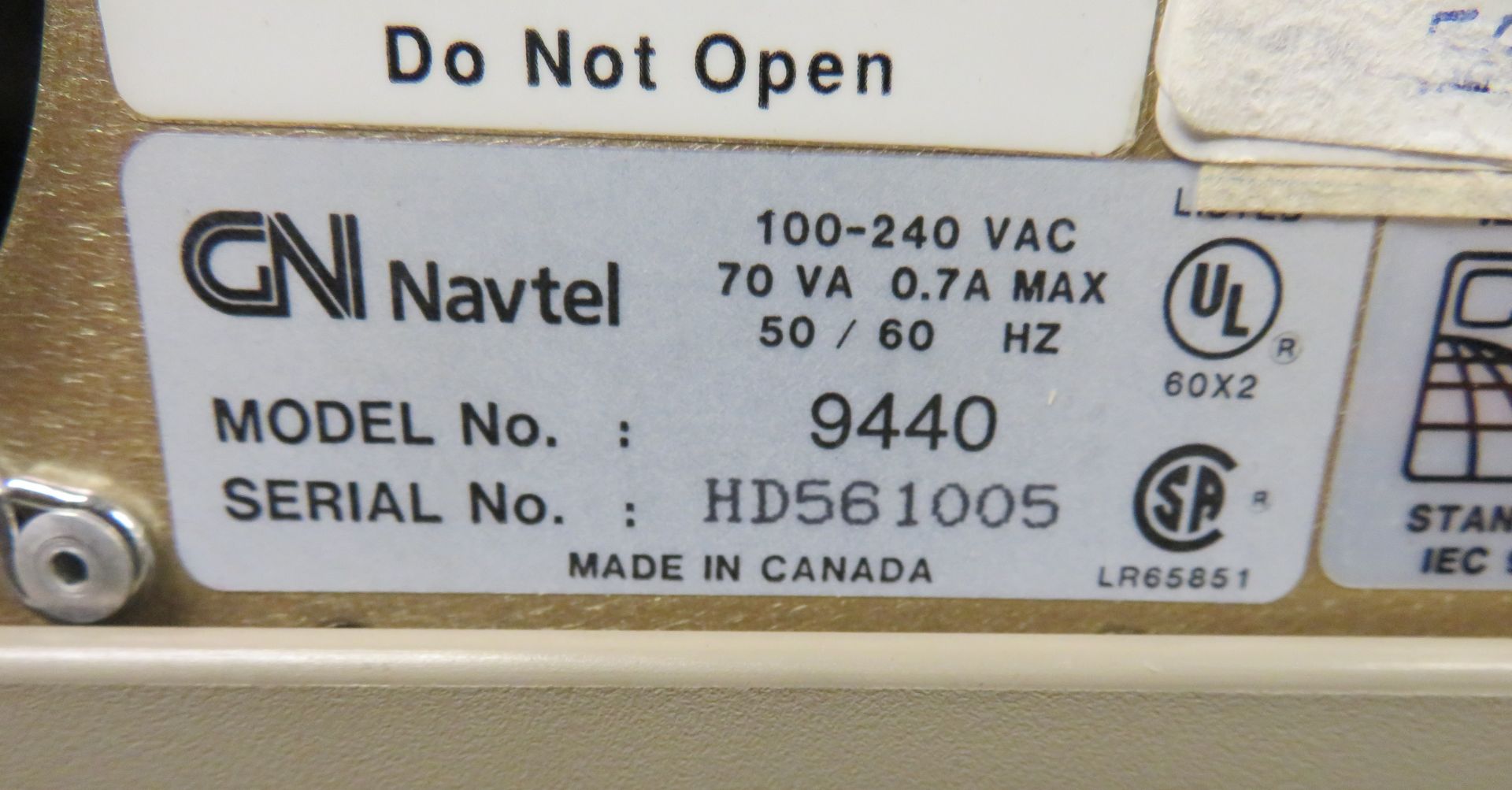 GN Navtel 9440 Protocol Analyzer, Damage to Left Hinge. - Image 6 of 9