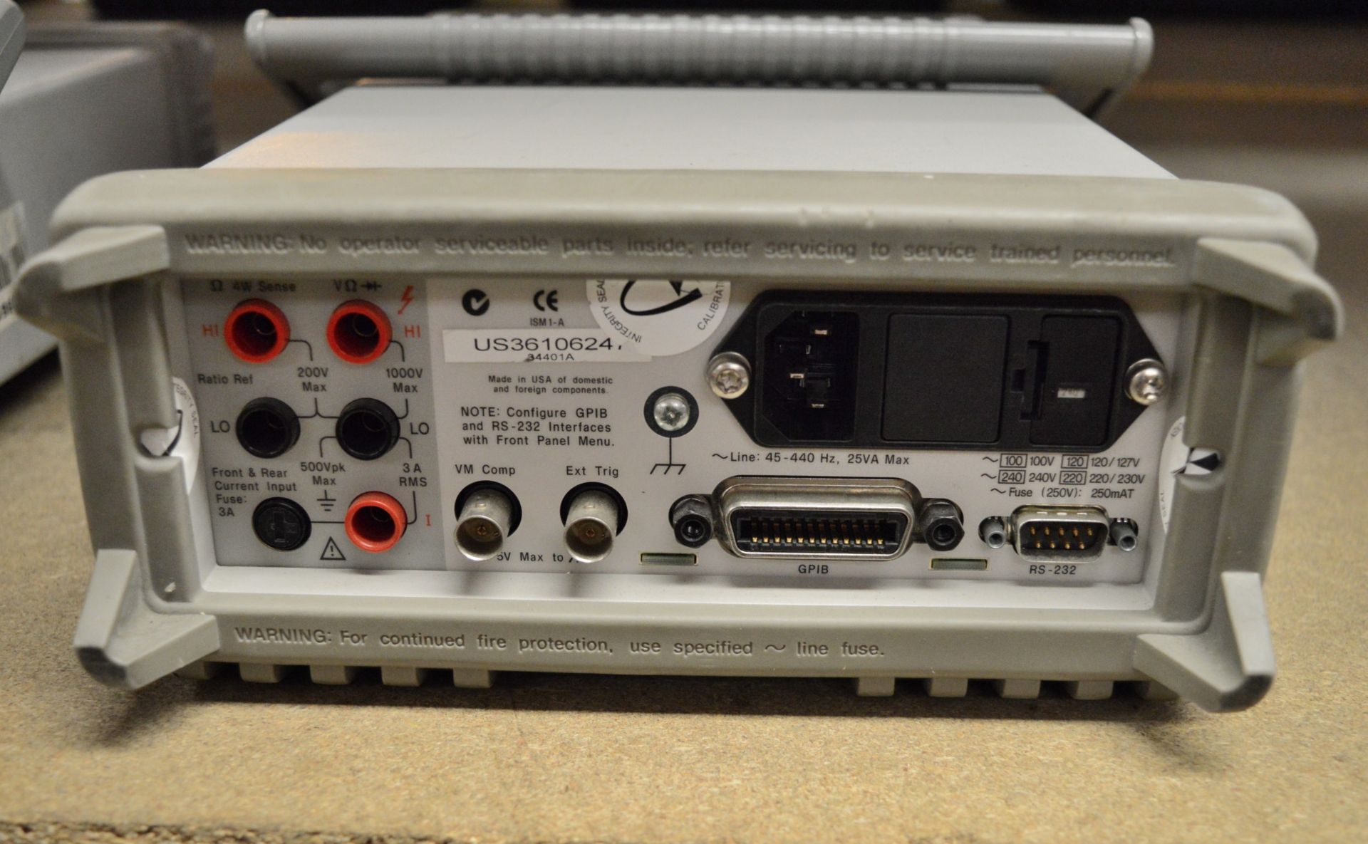 Agilent 34401A 6 1/2 digit multimeter - Image 3 of 3